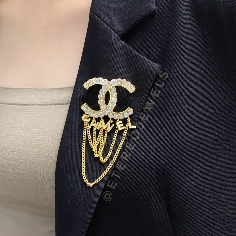 Cc Brooch Etereo Chain Tassel