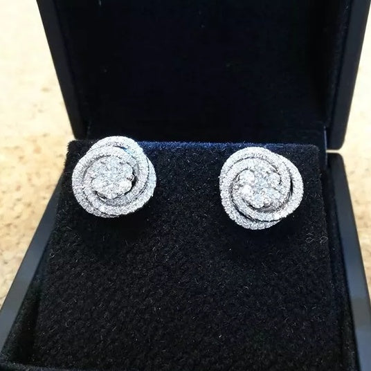 Swirly Stud Earrings - Silver Lining Jewellery