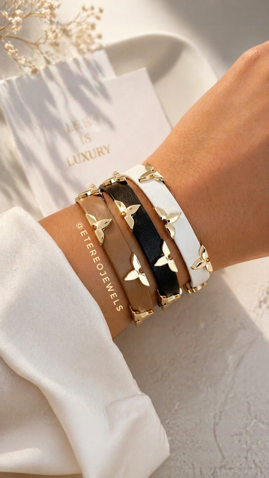 L Leather Bracelet Etereo