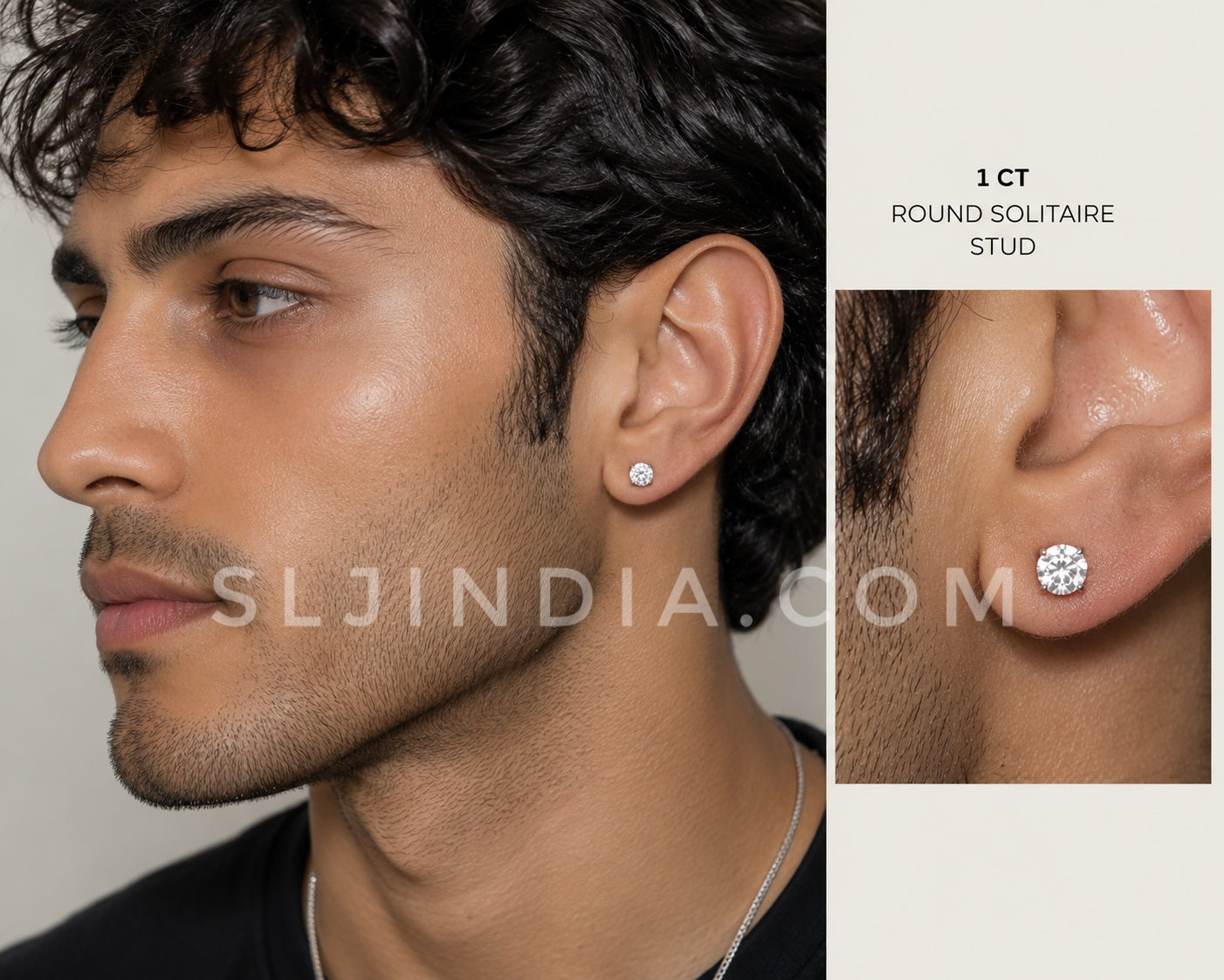NO COD Solitaire Earrings 925 Silver - Preorder (PREPAID ORDERS ONLY) Mens Studs