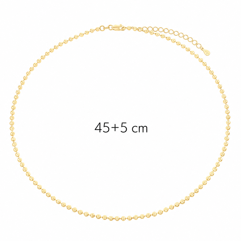 Solitaire Pendant Ball Chain Necklace