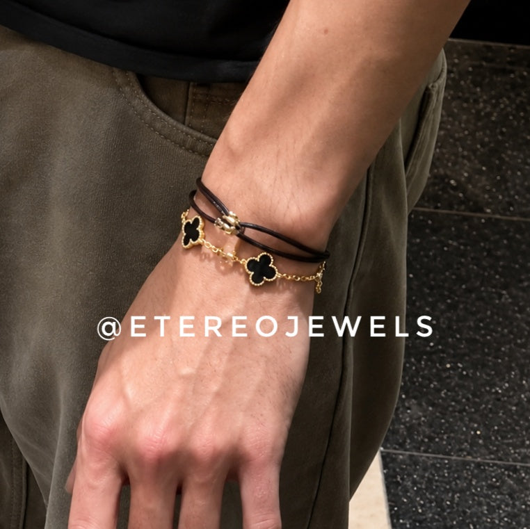 Clover Bracelet Etereo Black Gold - Unisex