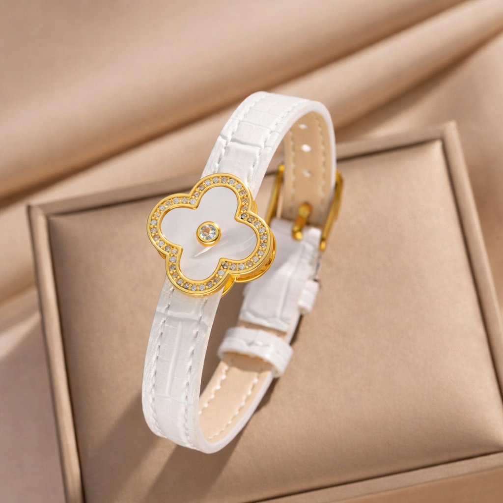 Clover Leather Bracelet Etereo