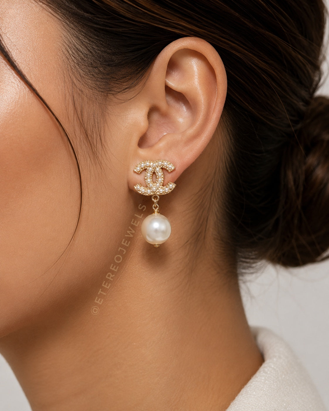 Cc Earrings Etereo Pearl Drop