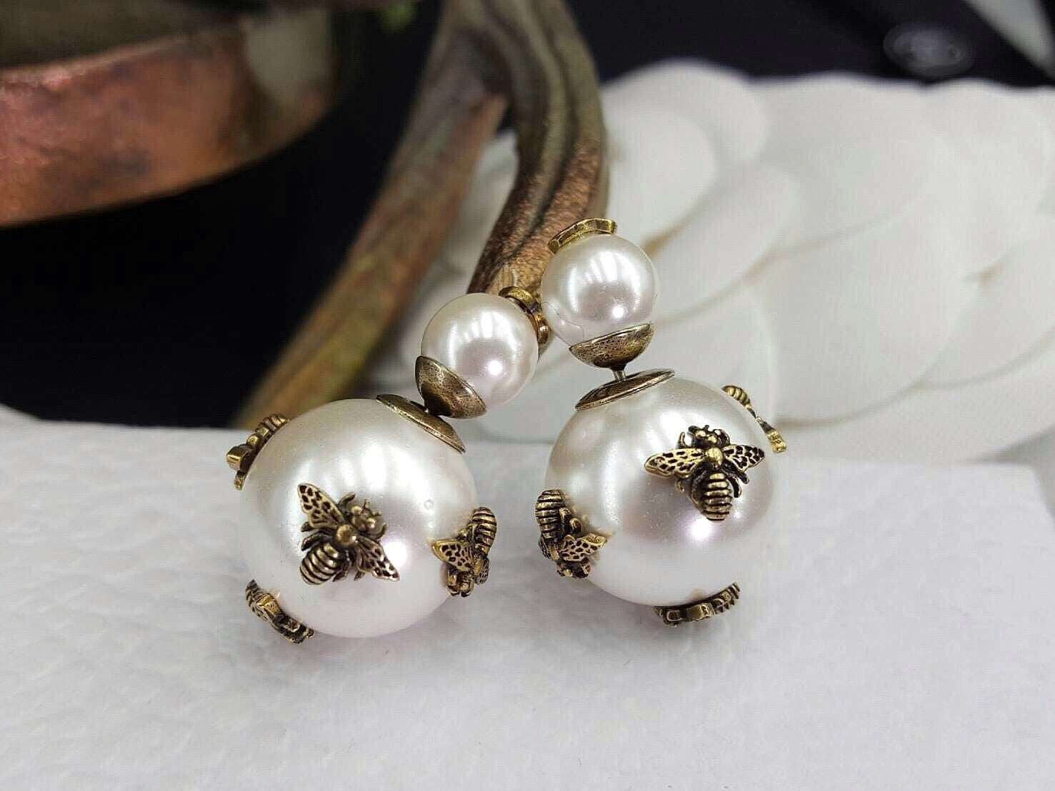 Bee Pearl CD Earrings Etereo