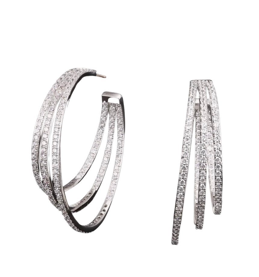 Triple Hoop Earrings - Silver Lining Jewellery