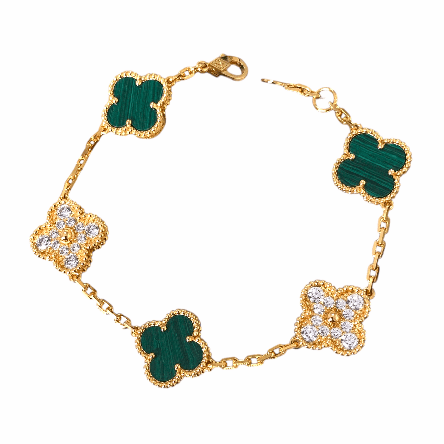 Clover Bracelet Etereo Green with Cz