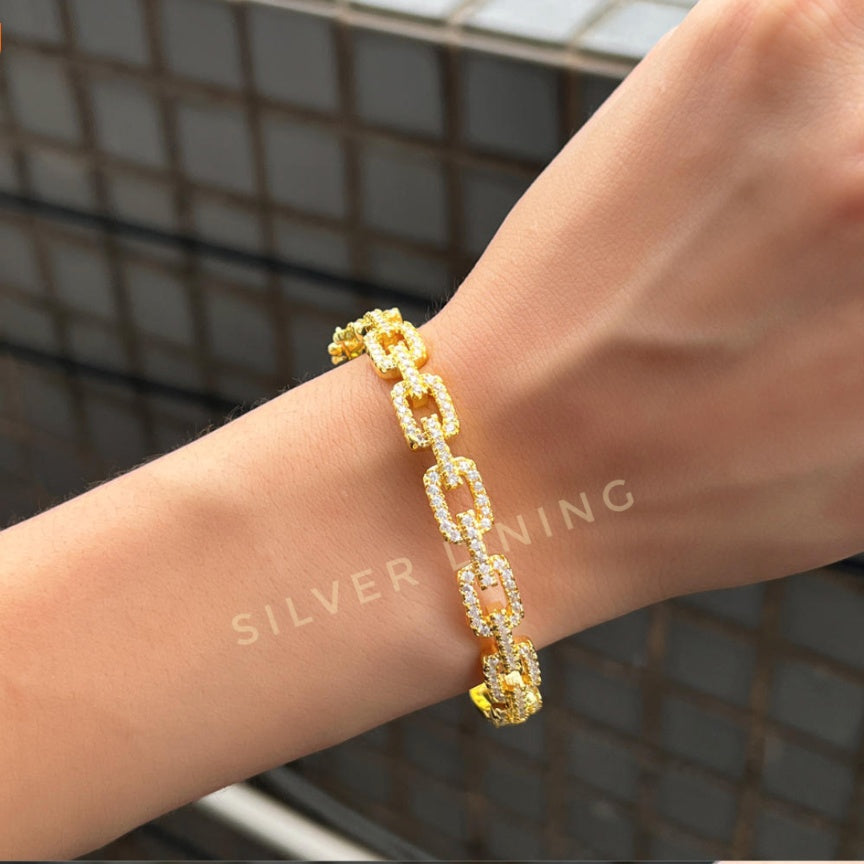 Chain Cuff Bracelet - Silver Lining Jewellery