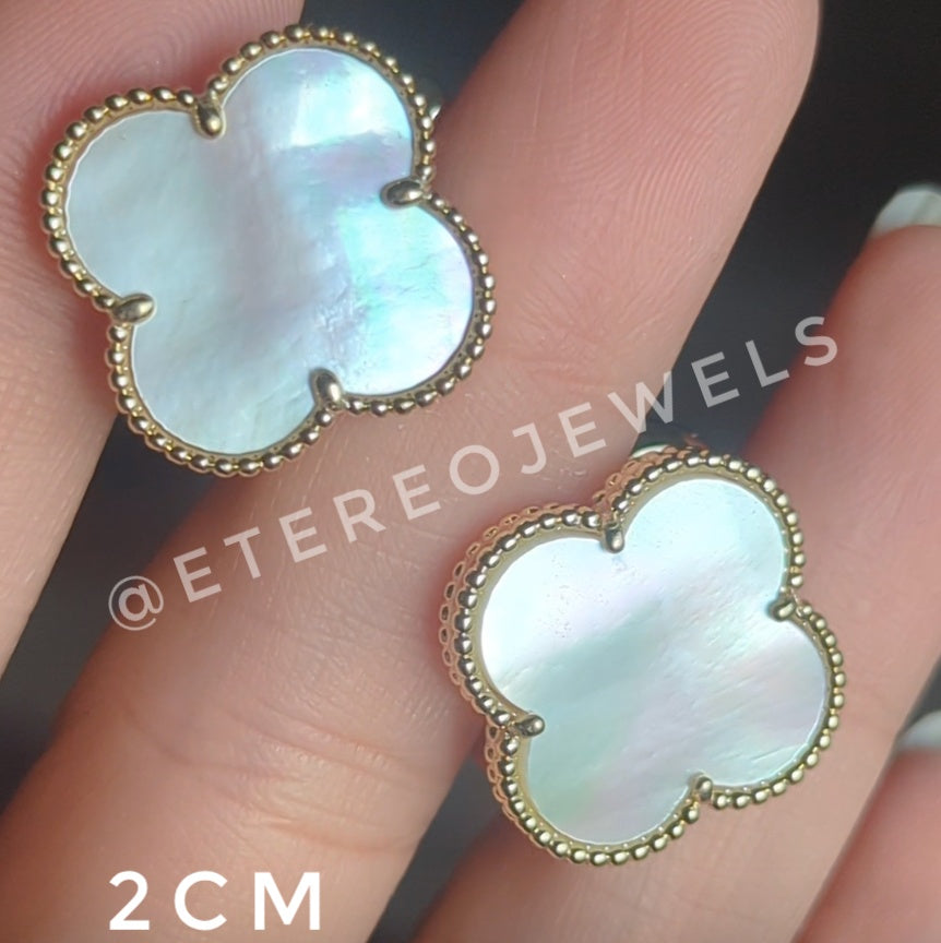Clover Earrings Etereo with clip - Big - 2 cm