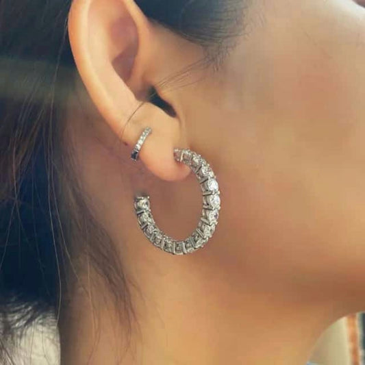 Round Hoop Earrings