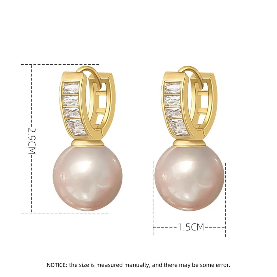 Pink Pearl Earrings