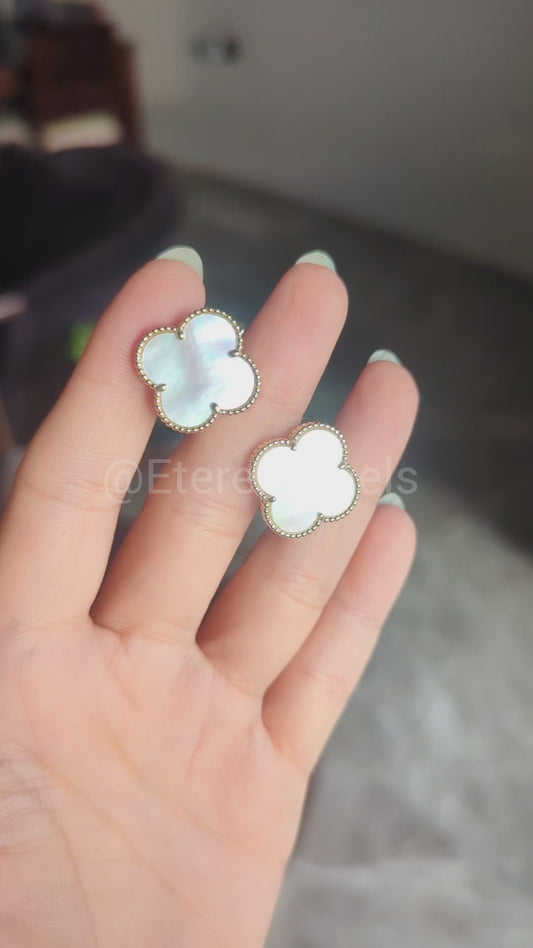 Clover Earrings Etereo with clip - Big - 2 cm