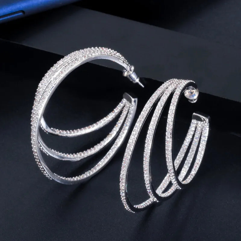 Triple Hoop Earrings - Silver Lining Jewellery