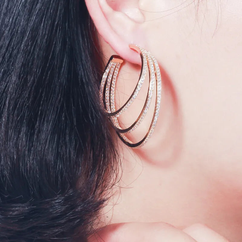 Triple Hoop Earrings - Silver Lining Jewellery