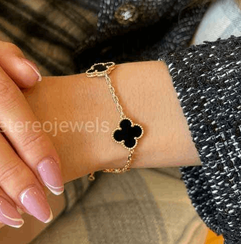 Clover Bracelet Etereo Black Gold